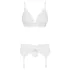 Obsessive - ensemble lingerie dentelle - blanc - L/XL