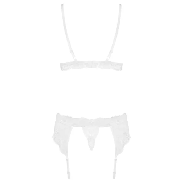 Obsessive - ensemble lingerie dentelle - blanc - L/XL