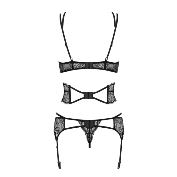 Obsessive Frivolla - ensemble lingerie dentelle épicé (noir)