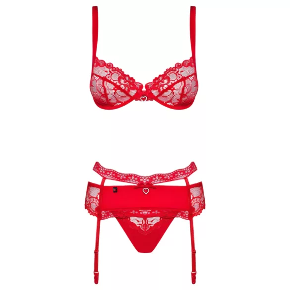 Obsessive Heartina - ensemble lingerie - rouge