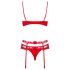 Obsessive Heartina - ensemble de lingerie (rouge)
