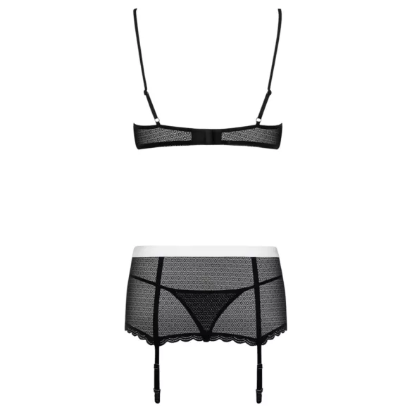 Obsessive - Déguisement soubrette - Set 6 pièces - Lingerie noire - L/XL