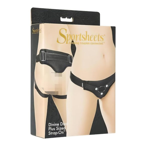Sportsheets Plus Size - Harnais inférieur ajustable (noir)