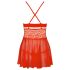 Obsessive 838-BAB-3 - Nuisette en dentelle épicée avec string (rouge) - L/XL