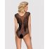 Obsessive B112 - body ouvert en résille avec ailes d'ange (noir)