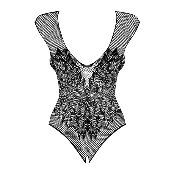 Obsessive - Body résille ouvert avec ailes d’ange - noir - XL/XXL