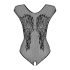 Obsessive B112 - body ouvert en résille avec ailes d'ange (noir) - XL/XXL