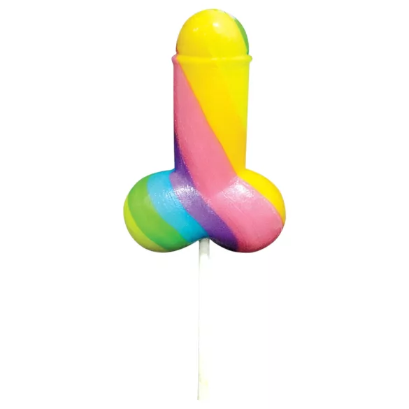 Rainbow Cock Pop - sucette en forme de pénis (85 g) - goût fruité