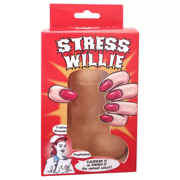 Stress Willie - balle anti-stress en forme de pénis - couleur chair