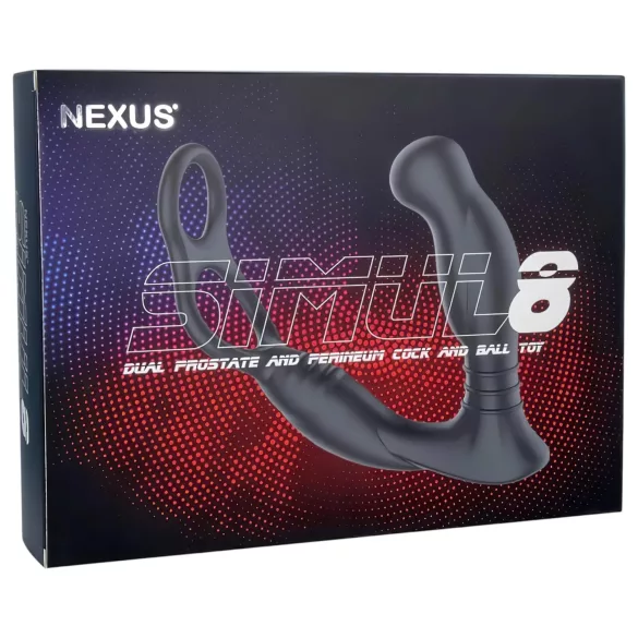 Nexus Simul8 - anneau pénien vibrant avec godemiché anal (noir)