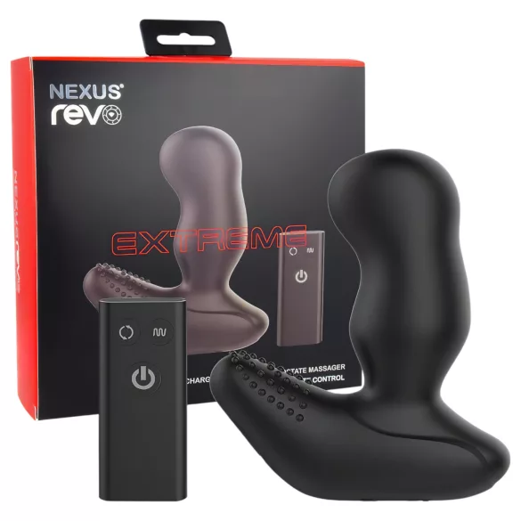 Nexus Revo Extreme - stimulateur prostate rotatif télécommandé - silicone noir