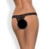 Obsessive Miamor - string dentelle ouvert avec bijoux (noir) - XXL