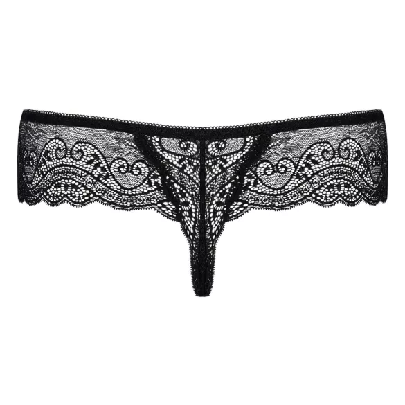 Obsessive - string femme dentelle avec strass - noir