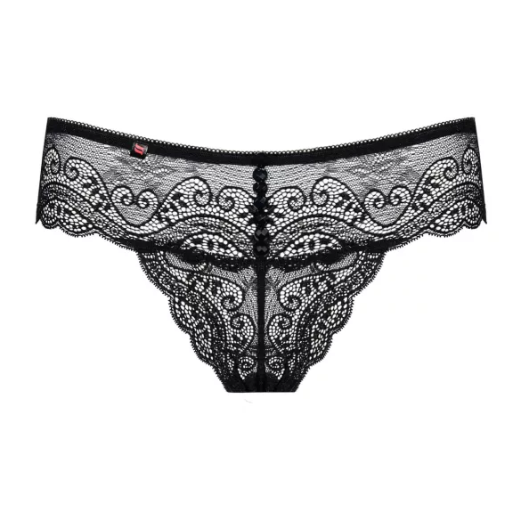 Obsessive - string femme dentelle avec strass - noir