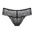 Obsessive Miamor - String en dentelle avec strass pour femme (noir) - L/XL