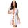 / Obsessive Miamor Robe - peignoir à manches en dentelle avec string (blanc) - L/XL