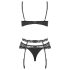 Ensemble de lingerie Obsessive Heartina - Noir