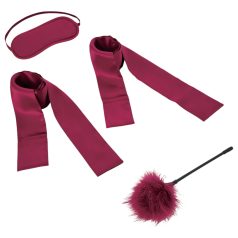 S&M - Ensemble de Débutant en Satin (Rouge) - 4 Pièces