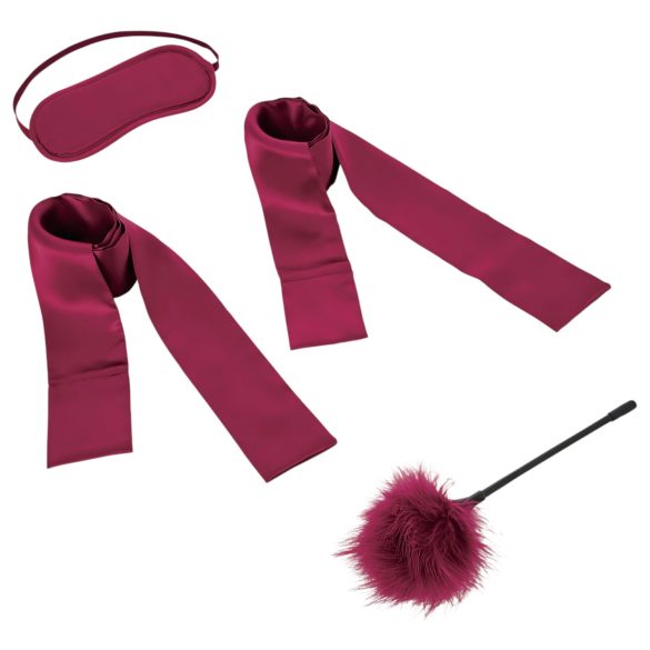 S&M - Coffret initiation en satin (rouge) - 4 pièces