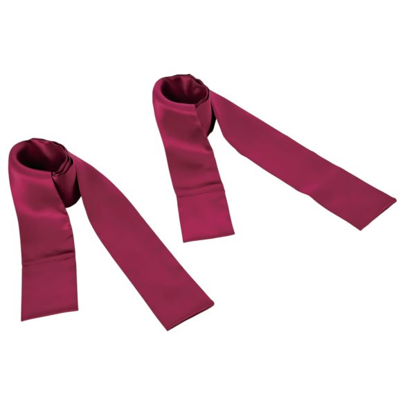 S&M - Ensemble de satin rouge à lier - 2 pièces