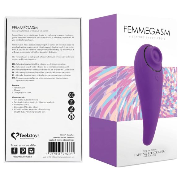 FEELZTOYS Femmegasm - Vibromasseur 2-en-1 rechargeable (violet)