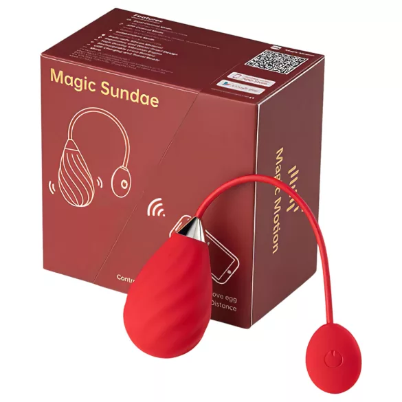 Magic Motion Sundae - Œuf vibrant contrôlé par application (rouge)