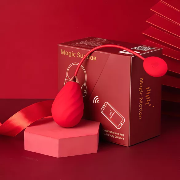 Magic Motion Sundae - Œuf vibrant contrôlé par application (rouge)
