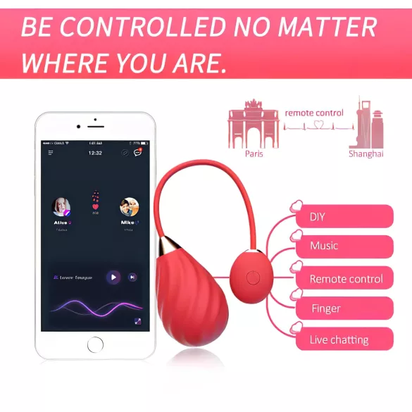 Magic Motion Sundae - Œuf vibrant contrôlé par application (rouge)
