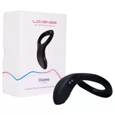   Lovense Diamo - Anneau pénien vibrant contrôlé par application, pour hommes (noir)