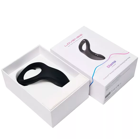 Lovense - anneau pénien vibrant connecté - silicone noir