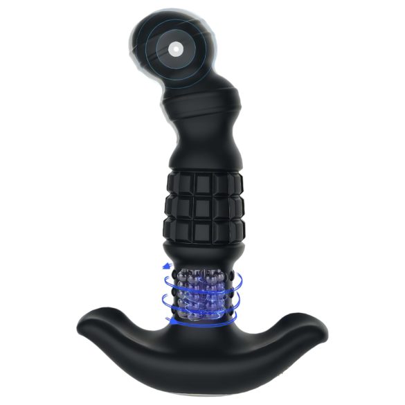 Aixiasia Abake - vibromasseur anal rotatif (noir)