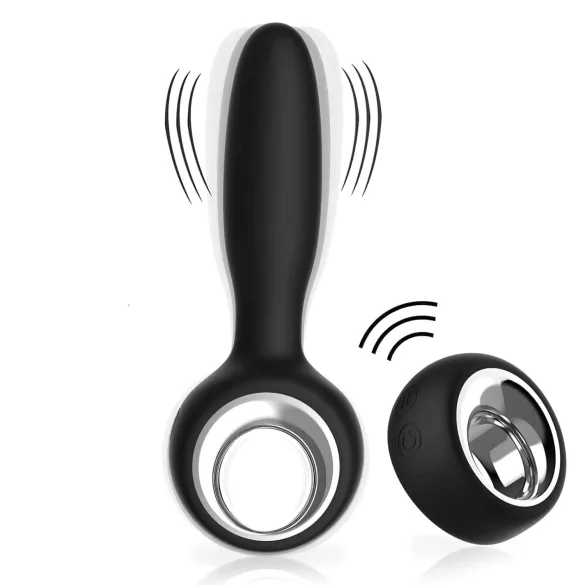 Aixiasia Dylon-Remote - plug anal vibrant télécommandé rechargeable - noir