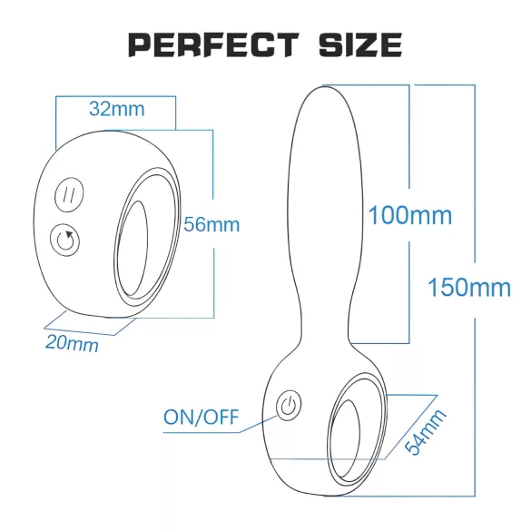 Aixiasia Dylon-Remote - plug anal vibrant télécommandé rechargeable - noir