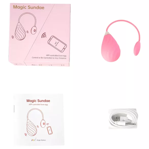 Magic Motion Sundae - œuf vibrant portable contrôlé par application (rose)