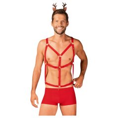   Obsessive Mr Reindy - Costume de renne pour homme (3 pièces) - rouge - L/XL