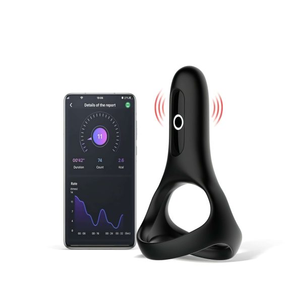 Magic Motion Rise - Anneau vibrant intelligent rechargeable (noir)