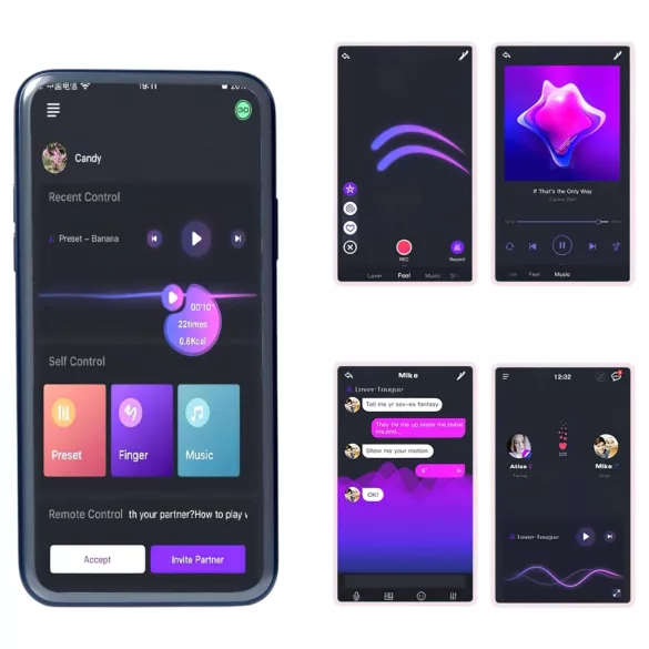 Magic Motion Rise - Anneau pénien vibrant contrôlé par application, pour hommes (noir)