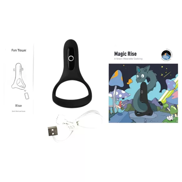 Magic Motion Rise - Anneau pénien vibrant contrôlé par application, pour hommes (noir)