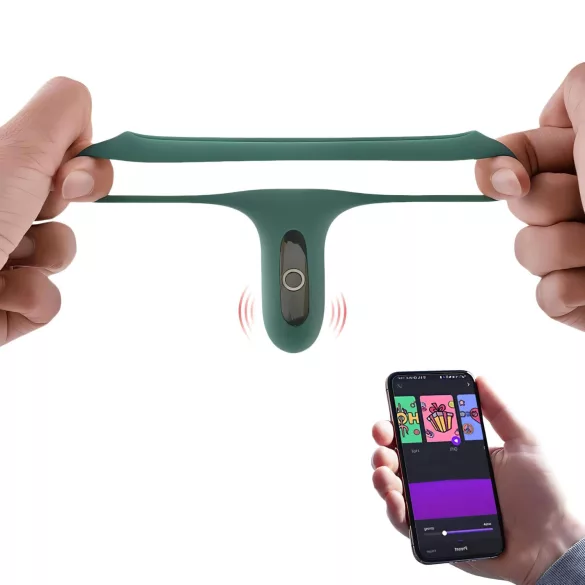 Magic Motion Rise - Anneau pénien vibrant contrôlé par application, pour hommes (vert)