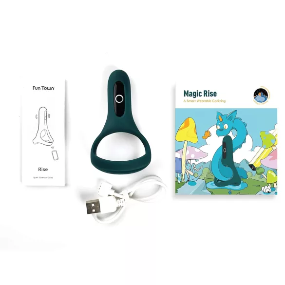 Magic Motion Rise - Anneau pénien vibrant contrôlé par application, pour hommes (vert)