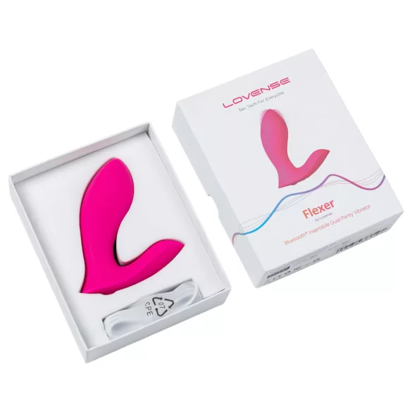 Lovense Flexer Panty - vibromasseur 2‑en‑1 rechargeable (rose)