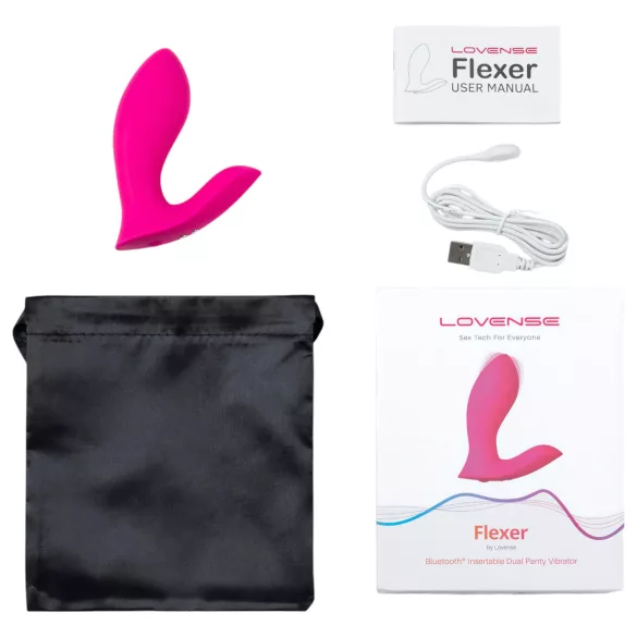 Lovense Flexer Panty - vibromasseur 2‑en‑1 rechargeable (rose)