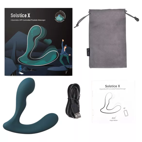 Magic Motion Solstice X - Vibromasseur prostatique connecté via application, pour hommes (vert)