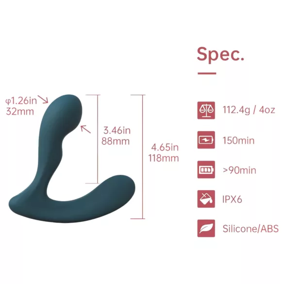 Magic Motion Solstice X - Vibromasseur prostatique connecté via application, pour hommes (vert)