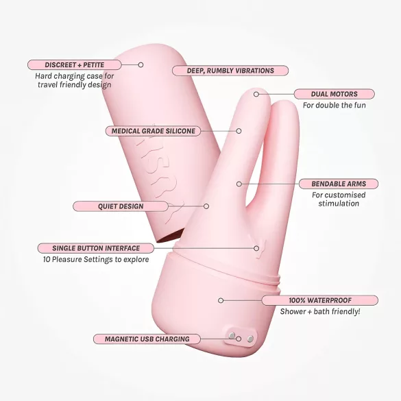 Vush Pop Swish - Stimulateur clitoridien étanche rechargeable - rose