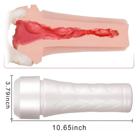 Tracy's Dog - masturbateur réaliste 3D - vagin artificiel en étui blanc-naturel