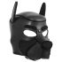 Masque canin fermé en cuir noir - Ida