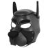Masque canin fermé en cuir noir - Ida