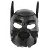 Masque canin fermé en cuir noir - Ida